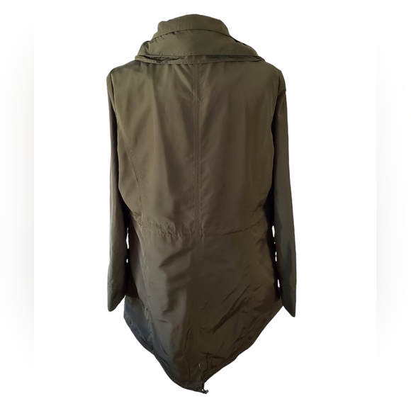 Michael Kors Anorak Rain Coat Women Large Trench Hood Utility‎ Gorpcore - Picture 3 of 16